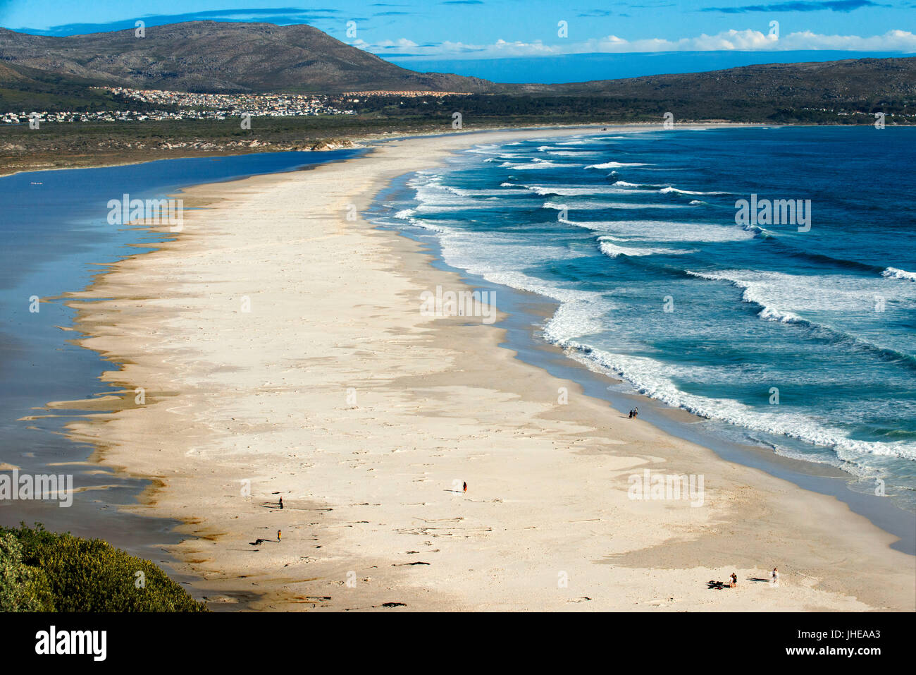 Noordhoek Strand, Chapmans Peak Drive Road, Cape Town, Südafrika. Stockfoto