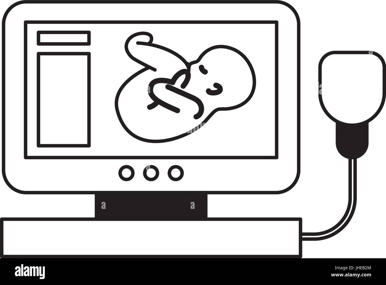 Isolierte Symbol Ultraschall "Monitor" Stock Vektor