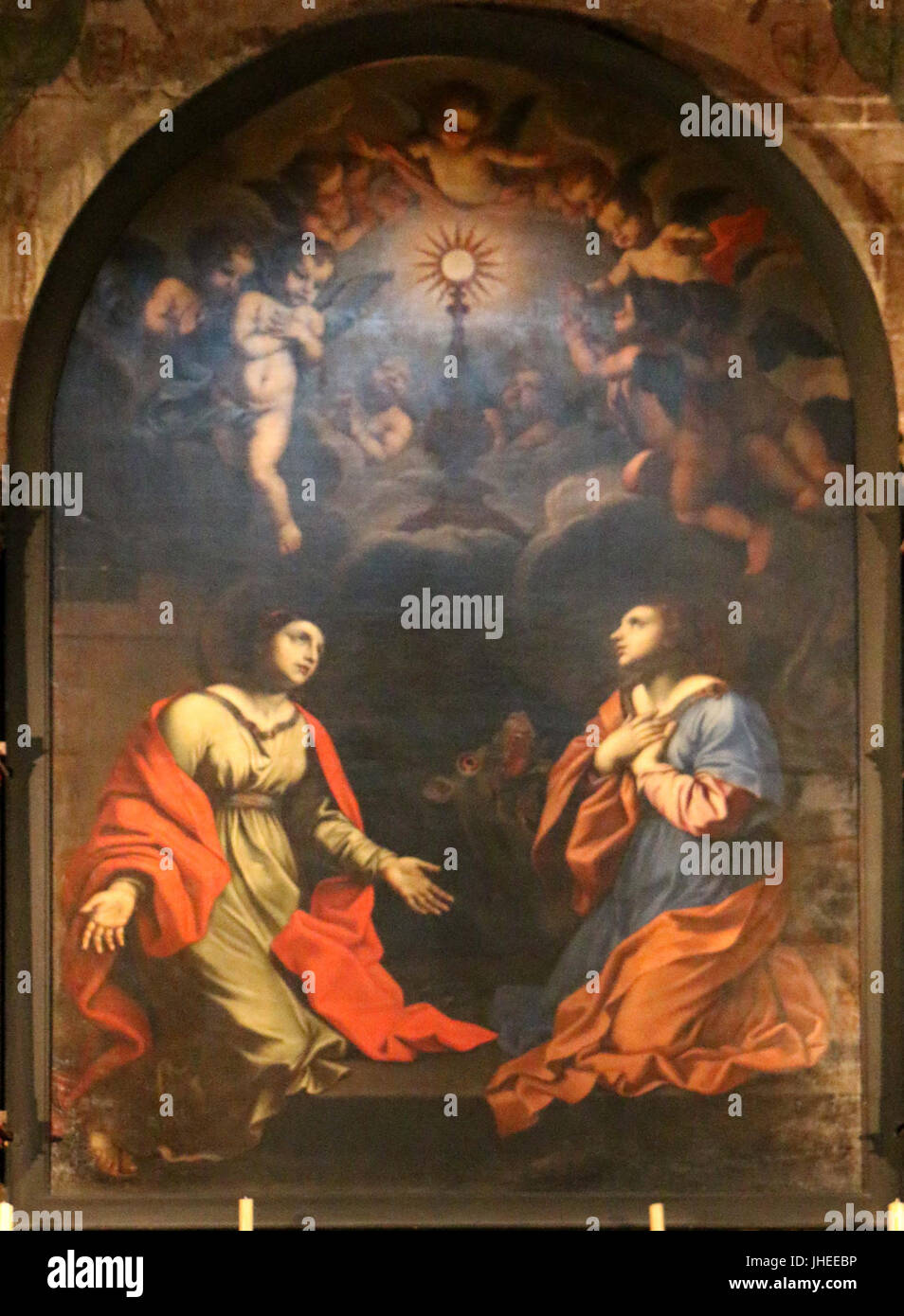 Nicolas Mignard Sainte Barbe et Sainte Marguerite Stockfoto