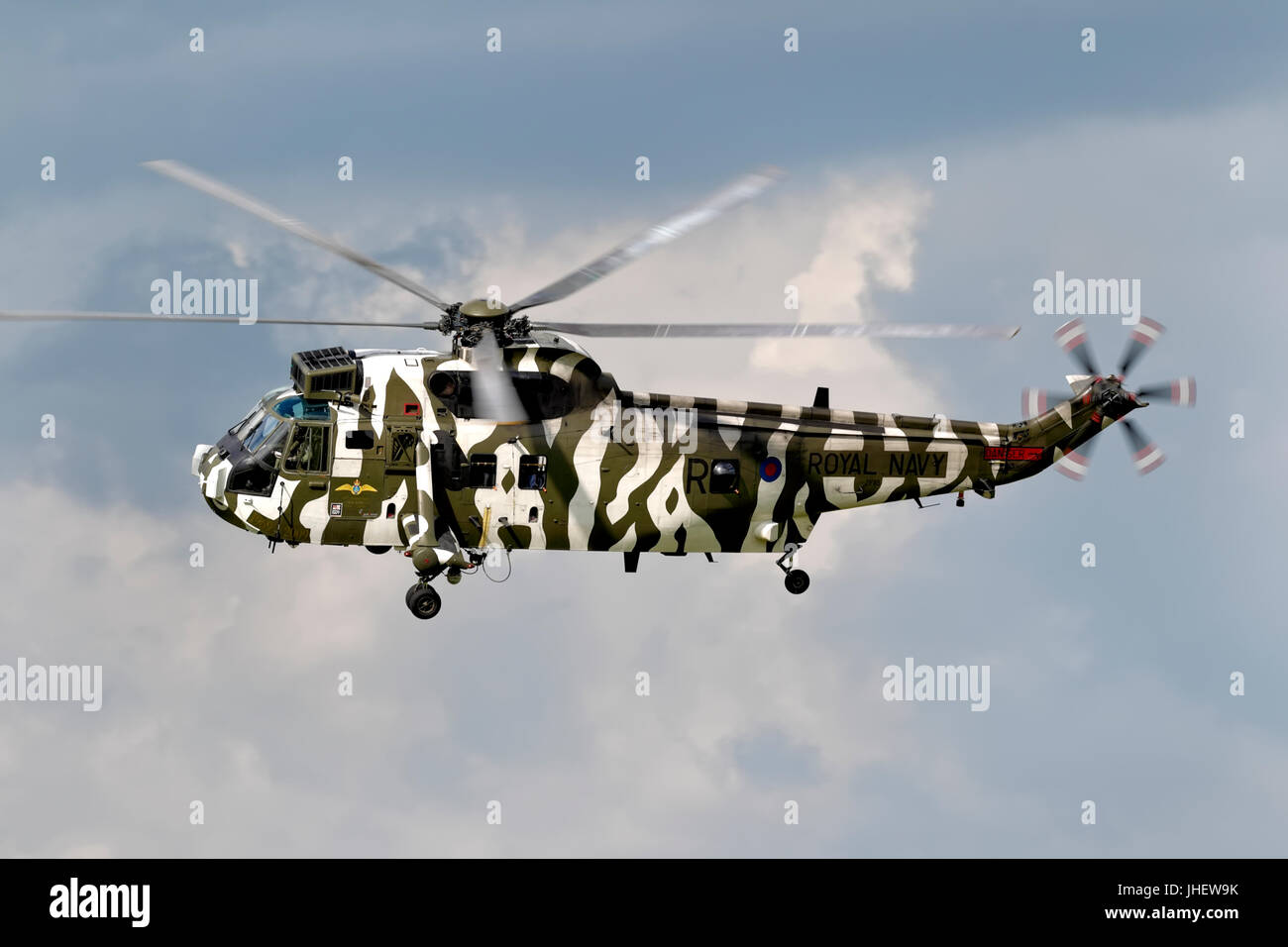 Ein Royal Navy Westland Sea King HC.4, Helikopter auf dem RNAS Yeovilton International Air Tag 2011. Stockfoto