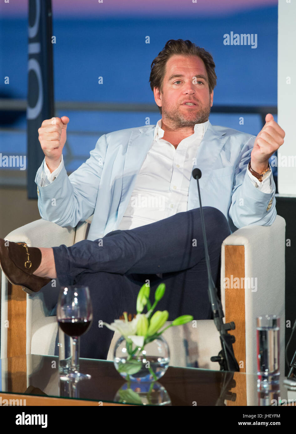 Schauspieler Michael Weatherly auf der Party für NEM (neue Europamarkt) Gäste mit seiner Familie.  Mitwirkende: Michael Weatherly wo: Dubrovnik, Kroatien bei: 12. Juni 2017 Credit: WENN.com ** nur verfügbar für die Veröffentlichung in UK, USA, Deutschland, Österreich, Schweiz ** Stockfoto