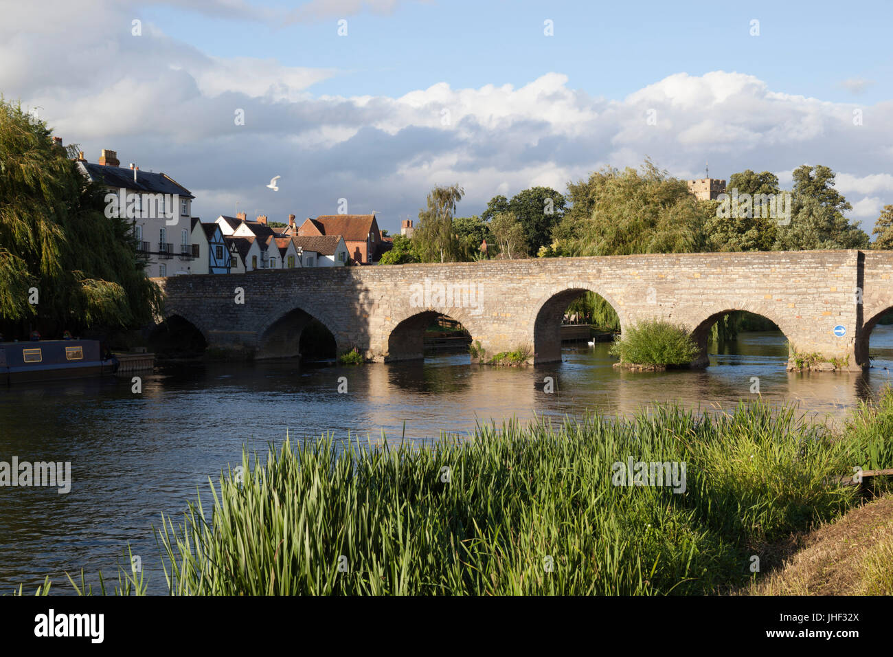 Mittelalterliche Brücke über den Fluss Avon, Bidford-on-Avon, Warwickshire, England, Vereinigtes Königreich, Europa Stockfoto