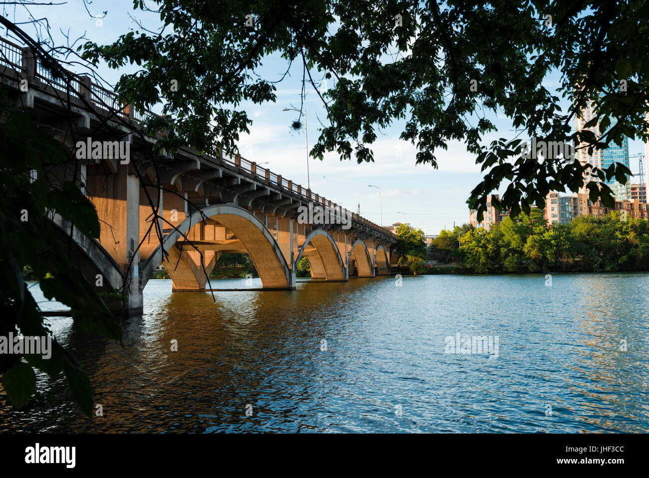 Lamar Boulevard Bridge über Lady Bird Lake in Austin Texas, TX, USA Stockfoto