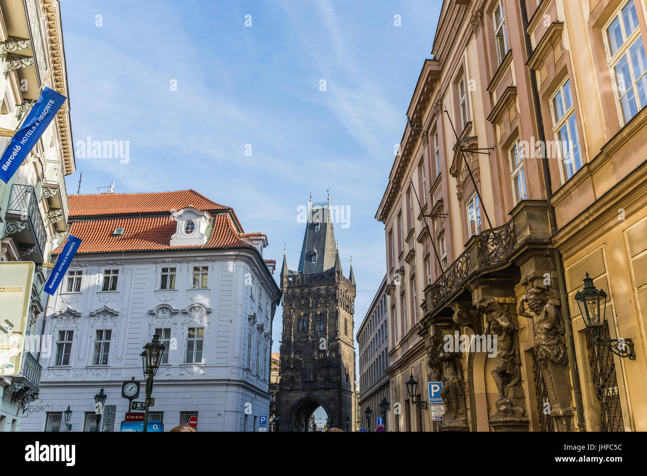 Prag, Tschechien - ca. November 2015 - der Pulverturm in Prag Stockfoto