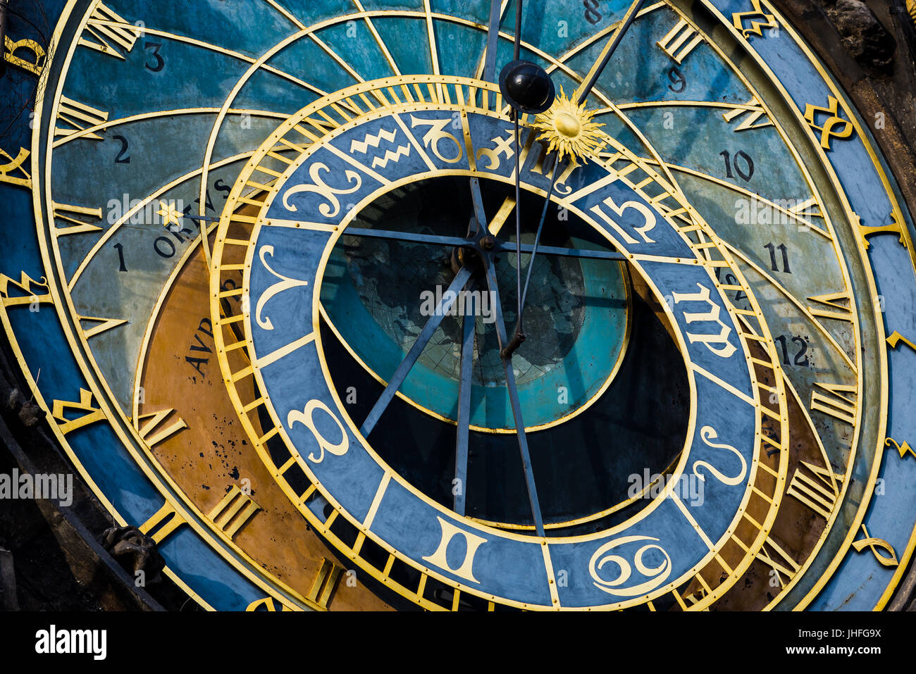 Prager astronomische Uhr (Orloj) in der Altstadt von Prag Stockfoto