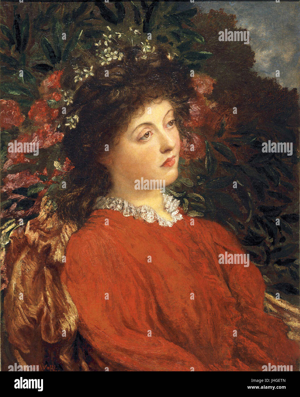 George Frederic Watts - Porträt von Slade Tennant (später Frau F.W.H. Myers) Stockfoto
