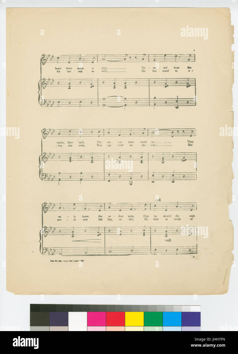 Die Entschuldigung kam zu spät (NYPL Hades-447728-1689631) Stockfoto