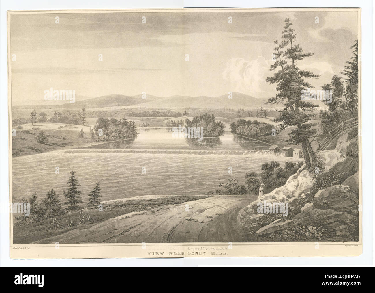 Zeigen Sie in der Nähe von Sandy Hill (NYPL b12610203-424947 an) Stockfoto