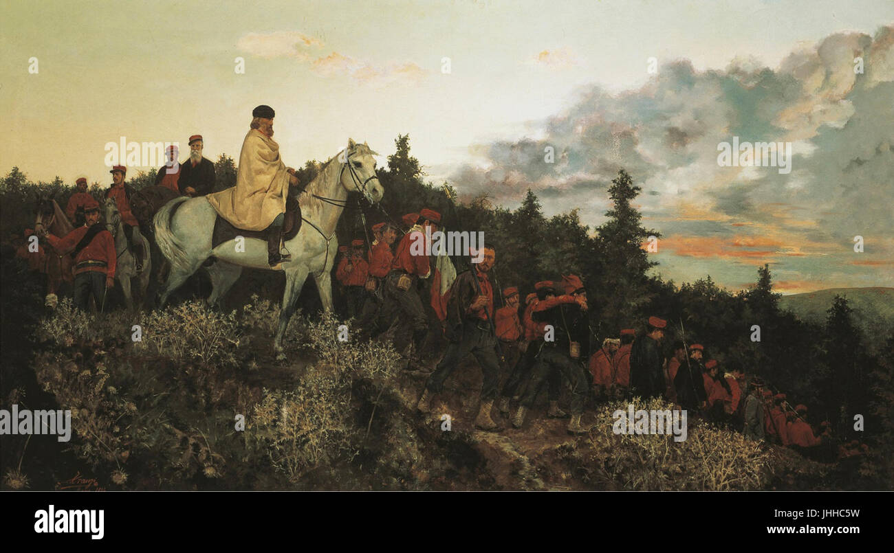 Garibaldi bei Mentana, 3. November 1867 Stockfoto