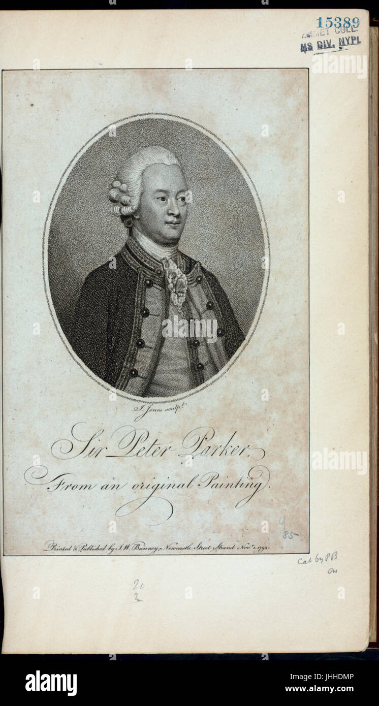 Sir Peter Parker (NYPL Hades-257465-EM15389) Stockfoto