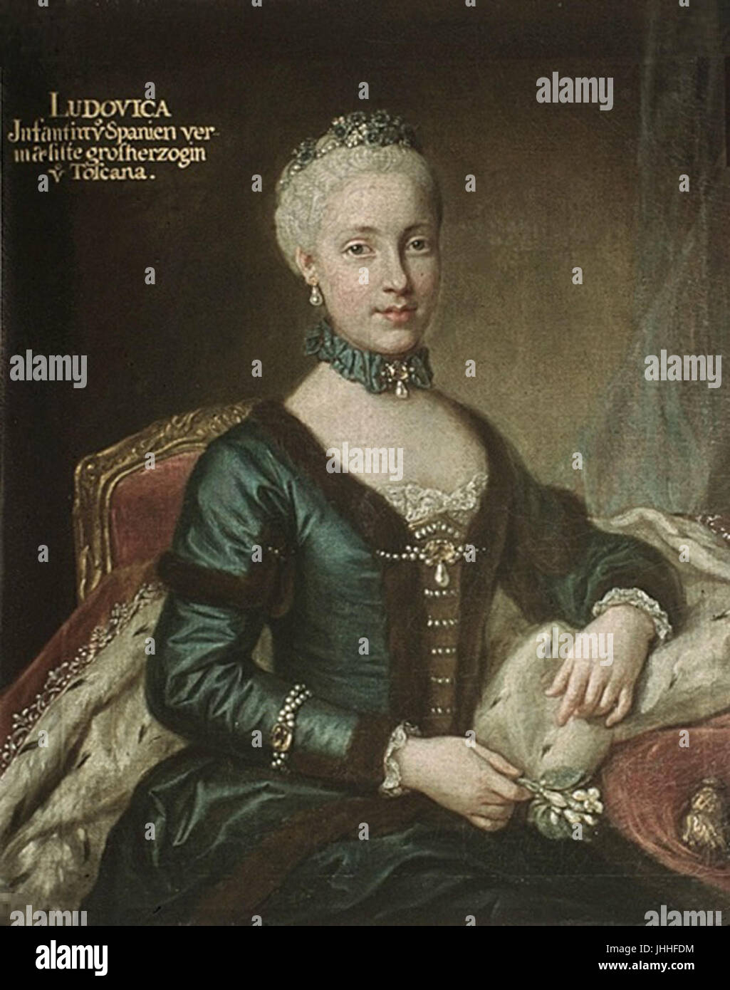 Maria Luisa von Spanien - Innsbruck, Hofburg, Lothringerzimmer Stockfoto