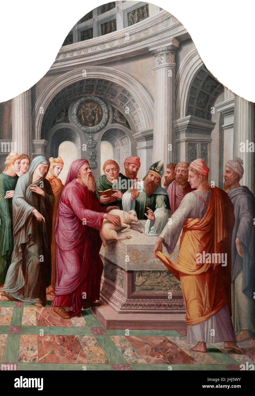 Die Weigerung von Joachims Opfer von Lambert Lombard Stockfoto