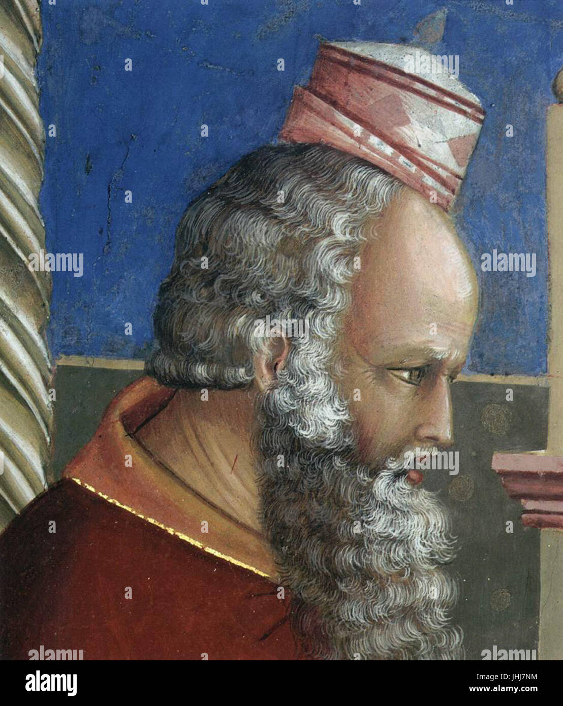 Giotto - 01. Ausweisung von Joachim aus dem Tempel detail1 - Cappella Scrovegni Stockfoto