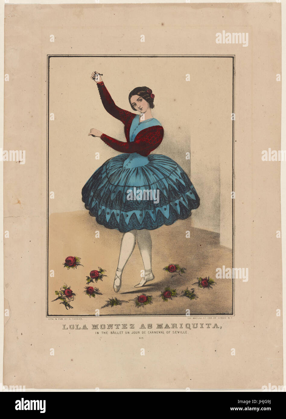 Lola Montez als Mariquita in Ballett Un Jour de Carneval von Sevilla (NYPL b12145904-5237622) Stockfoto