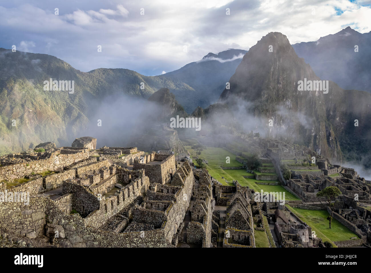 Inkaruinen Machu Picchu - Heiliges Tal, Peru Stockfoto