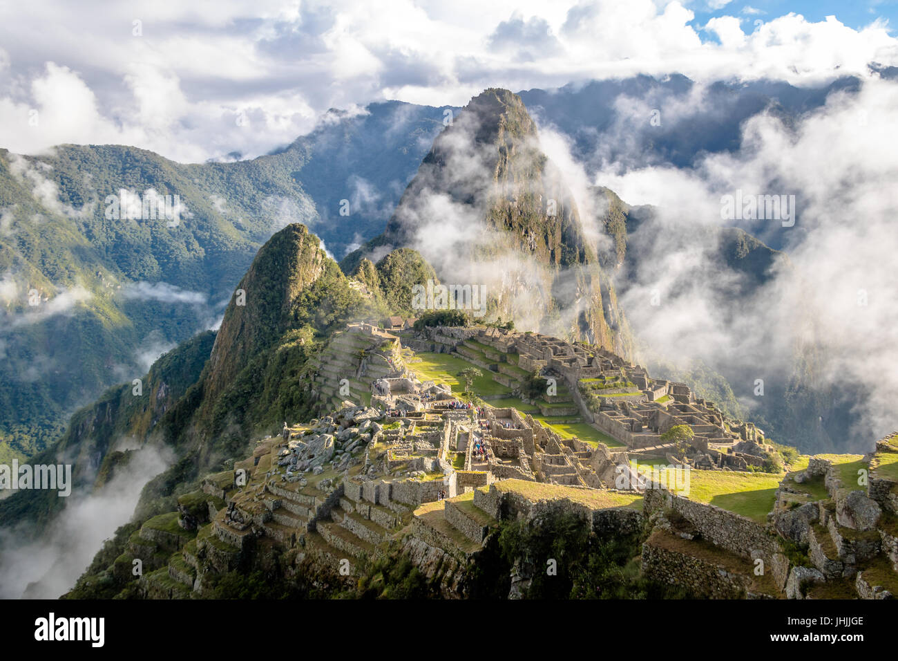 Inkaruinen Machu Picchu - Heiliges Tal, Peru Stockfoto
