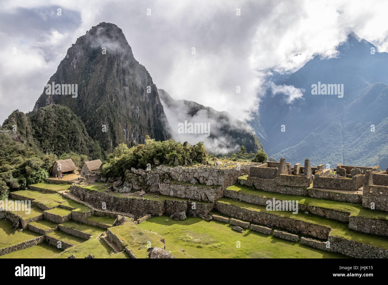 Inkaruinen Machu Picchu - Heiliges Tal, Peru Stockfoto