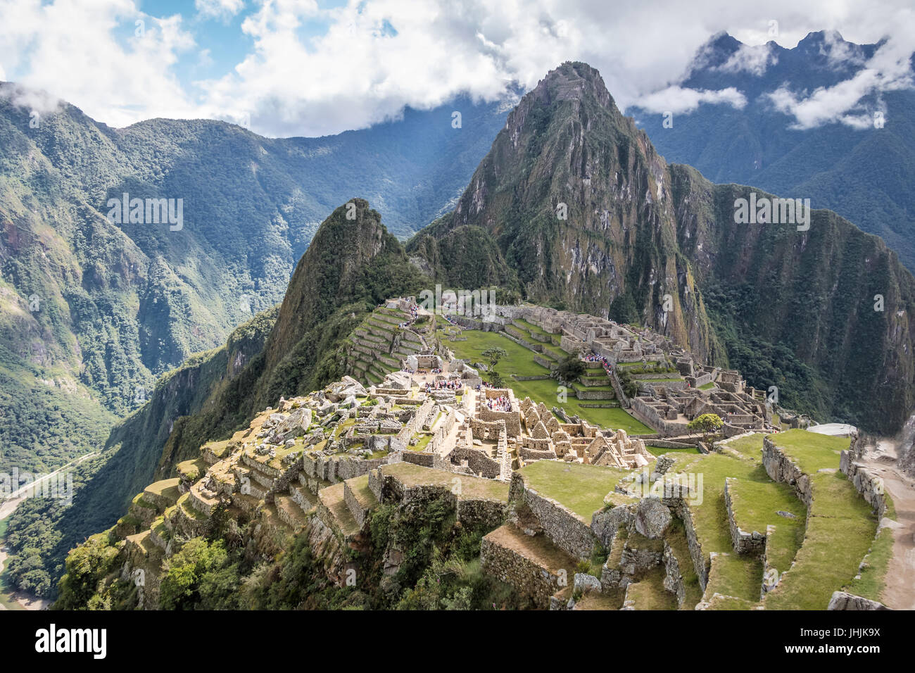 Inkaruinen Machu Picchu - Heiliges Tal, Peru Stockfoto