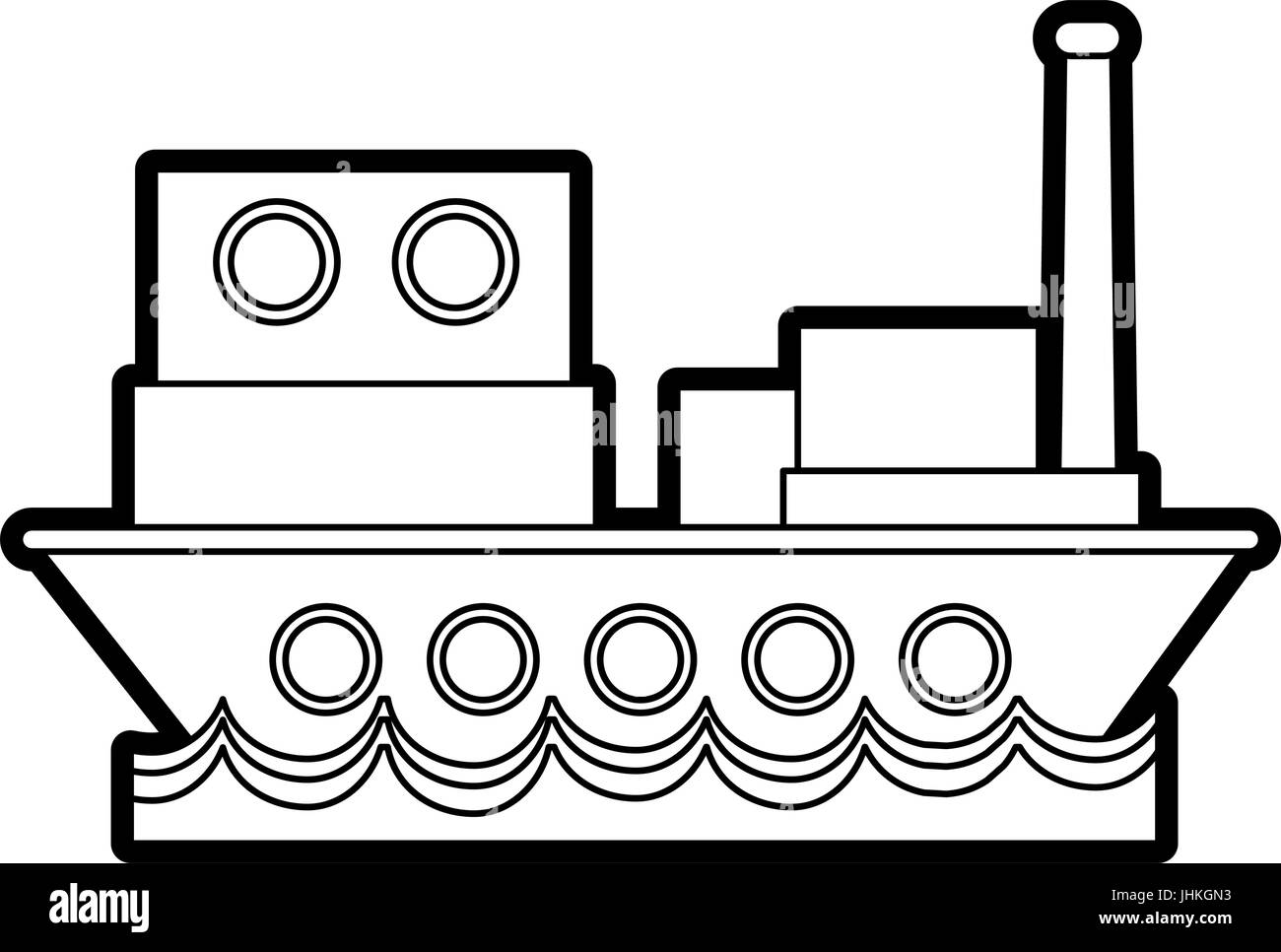 Schiff-Vektor-illustration Stock Vektor