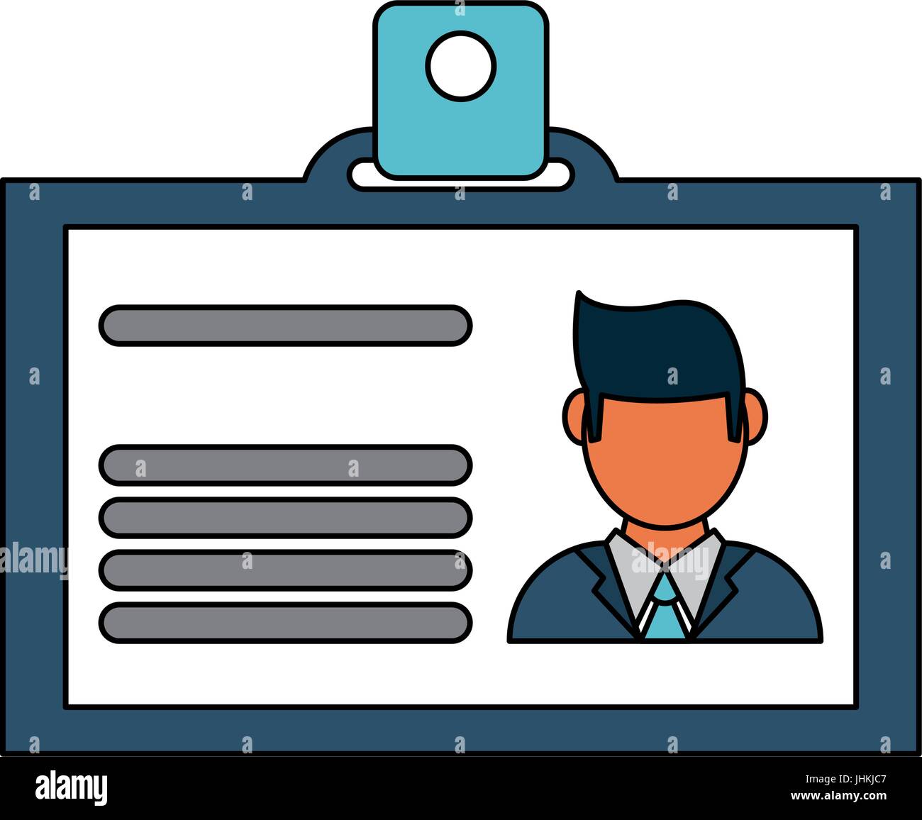 ID-Karte Symbolbild zu arbeiten Stock Vektor