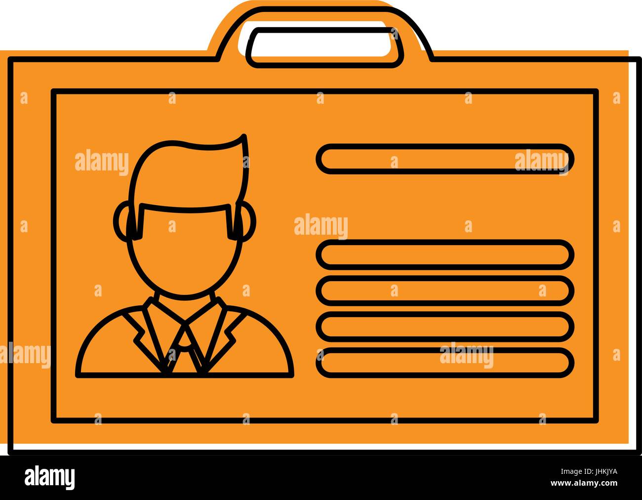 ID-Karte Symbolbild zu arbeiten Stock Vektor