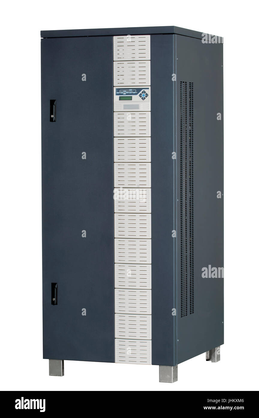 Schaltschrank mit seiner Tür geschlossen. Stockfoto