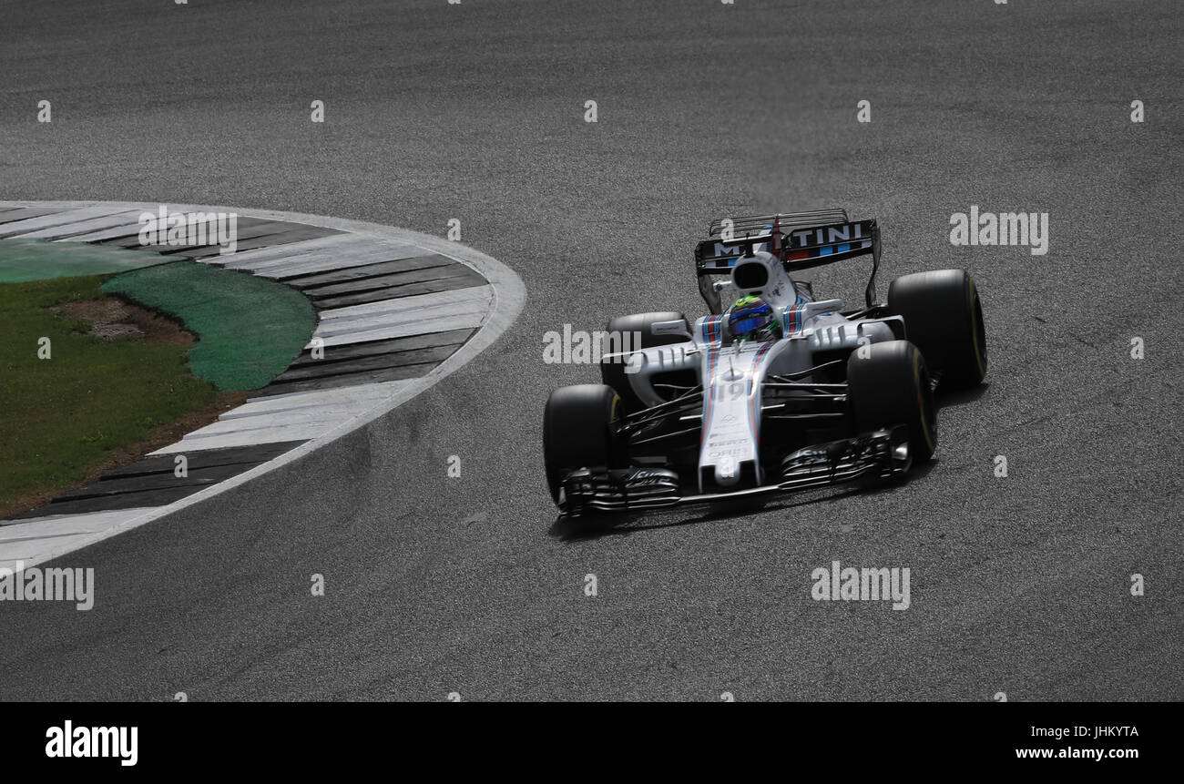 Williams' Felipe Massa im zweiten Training des 2017 British Grand Prix in Silverstone, Towcester. PRESSEVERBAND Foto. Bild Datum: Freitag, 14. Juli 2017. Siehe PA Geschichte AUTO Briten. Bildnachweis sollte lauten: Tim Goode/PA Wire. Einschränkungen: Nur zur redaktionellen Verwendung. Kommerzielle Nutzung mit vorheriger Zustimmung von Teams. Stockfoto