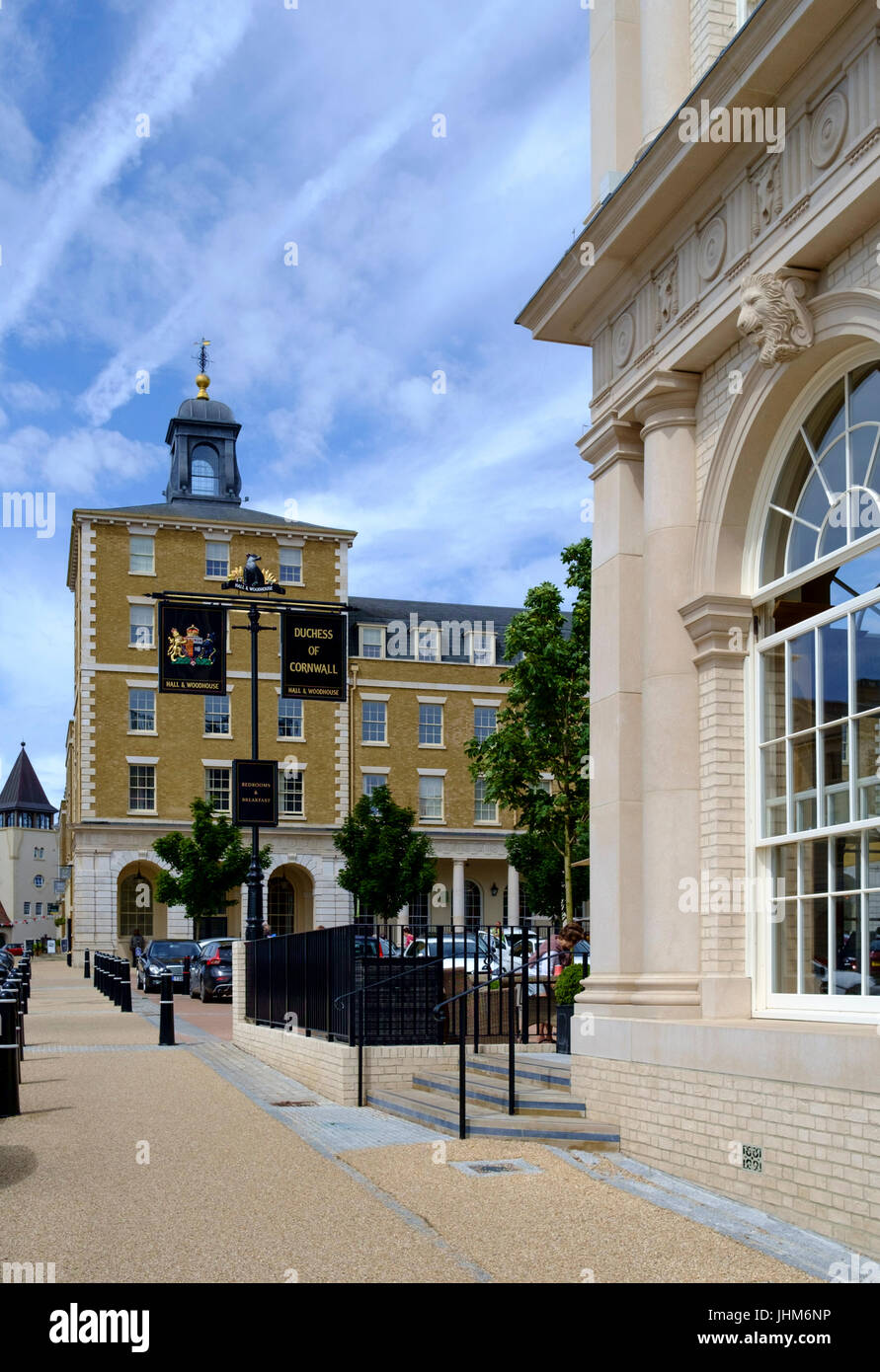 Um eine Entwicklung am Stadtrand von Dorchester Dorset England UK Verkehrssysteme Stockfoto