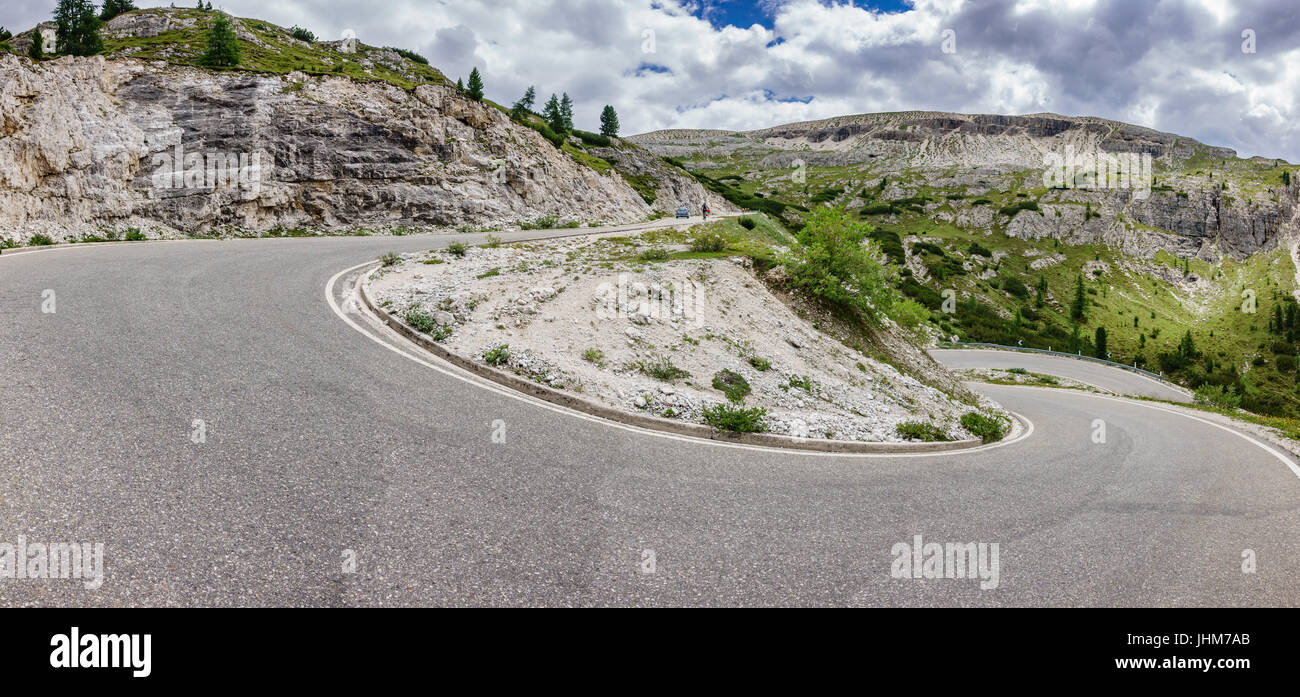 3 Cime di Lavaredo u-förmigen Kurve Stockfoto