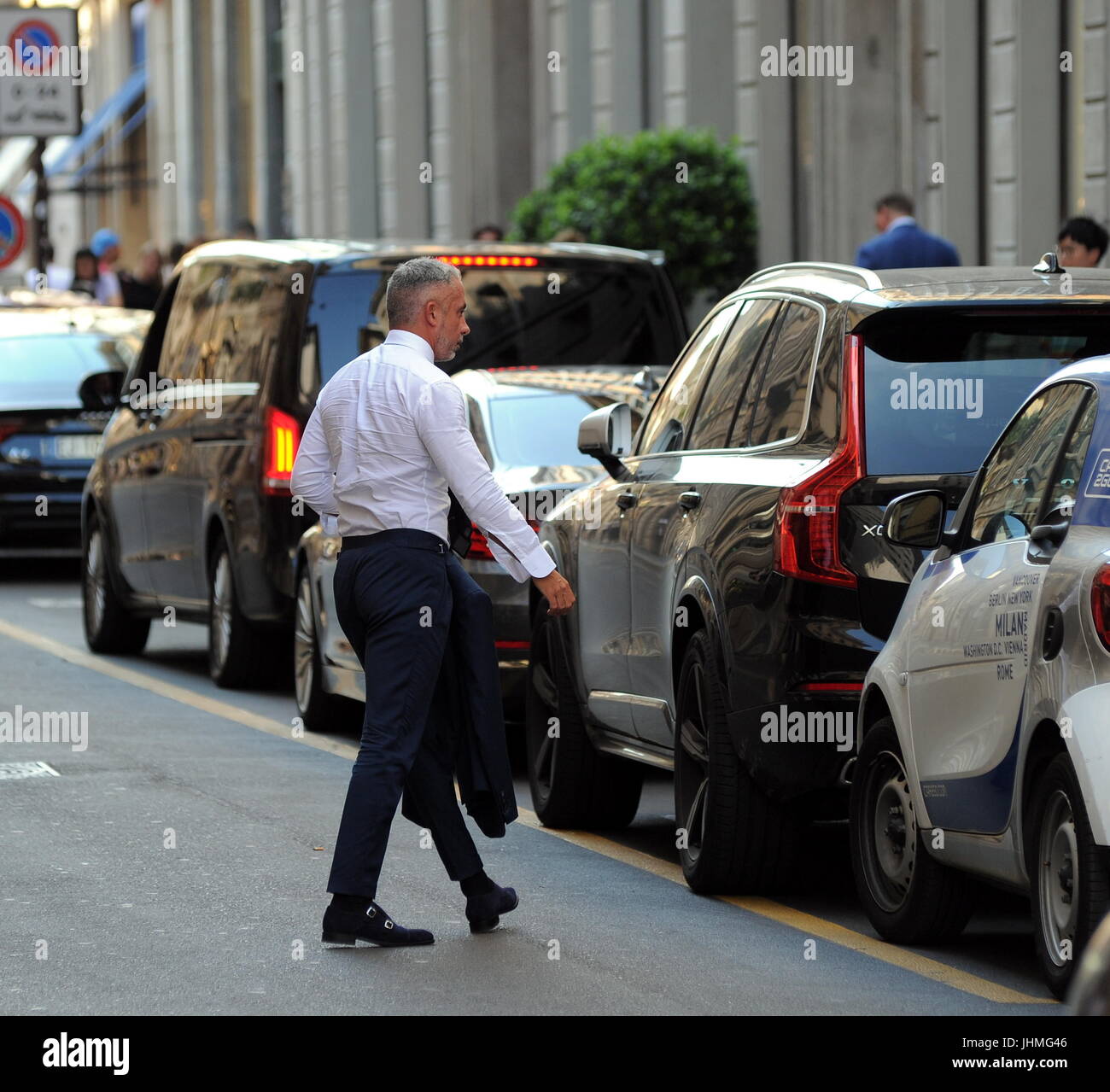 Mailand, Alessandro Moggi im Businesscenter der Calciomercato