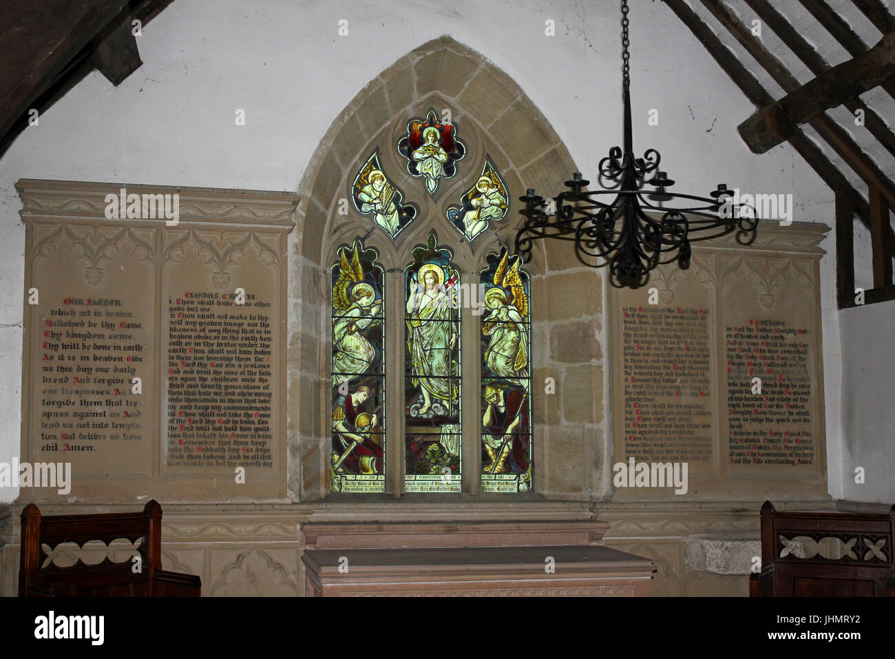 Innenraum der St. Tysilios Kirche, Kirche Insel Anglesey Stockfoto