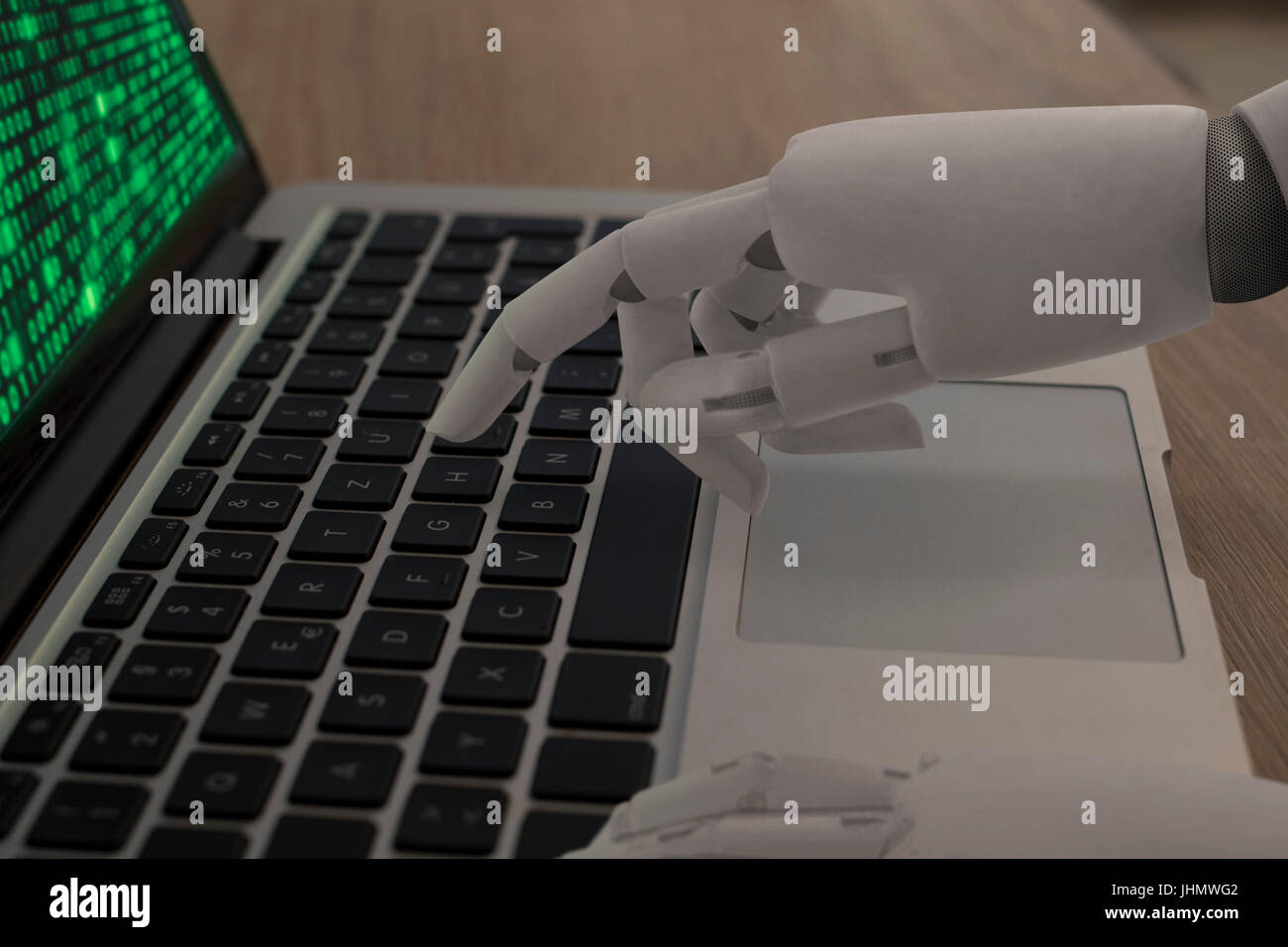 Hacker-Roboter Stockfoto
