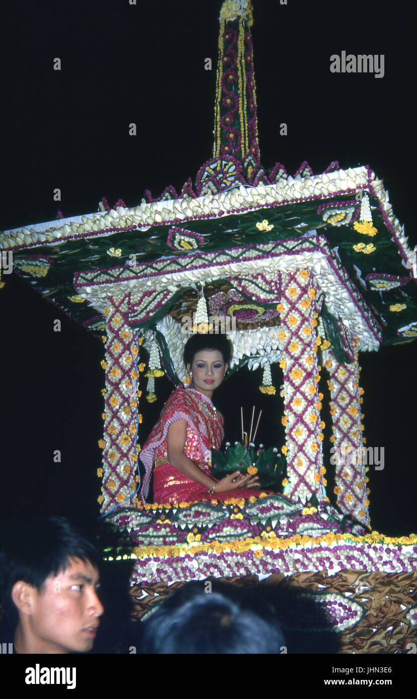 Loy Krathong Prozession; Chiang Mai, Thailand Stockfoto