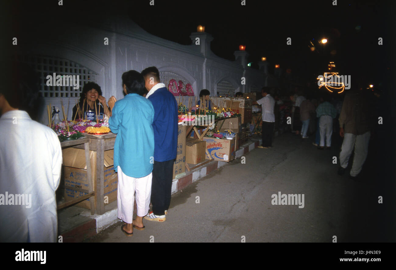 Loy Krathong; Handel; Chiang Mai; Thailand Stockfoto