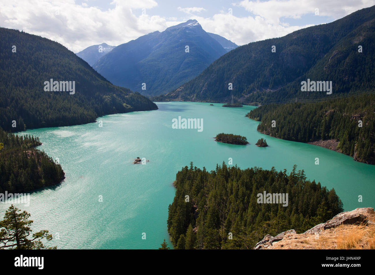 Diablo Lake, North Cascades National Park, US-Bundesstaat Washington, USA, Amerika Stockfoto