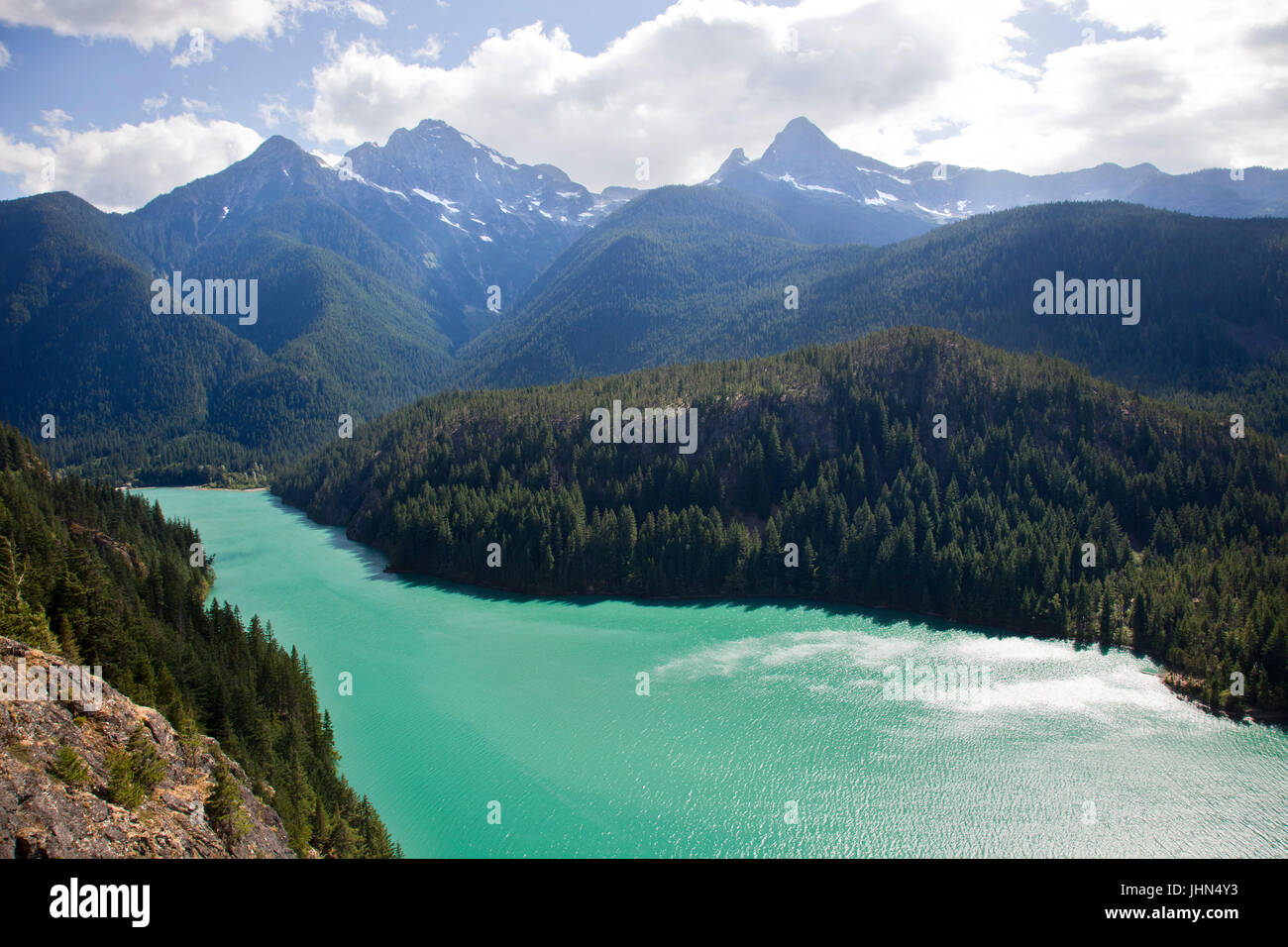 Diablo Lake, North Cascades National Park, US-Bundesstaat Washington, USA, Amerika Stockfoto