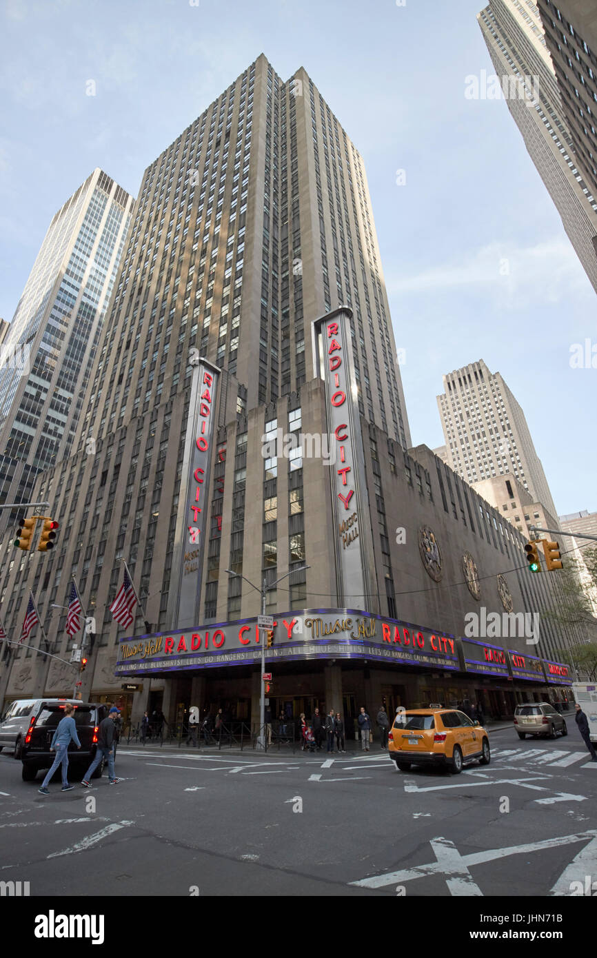 die Radio City Music Hall New York City USA Stockfoto