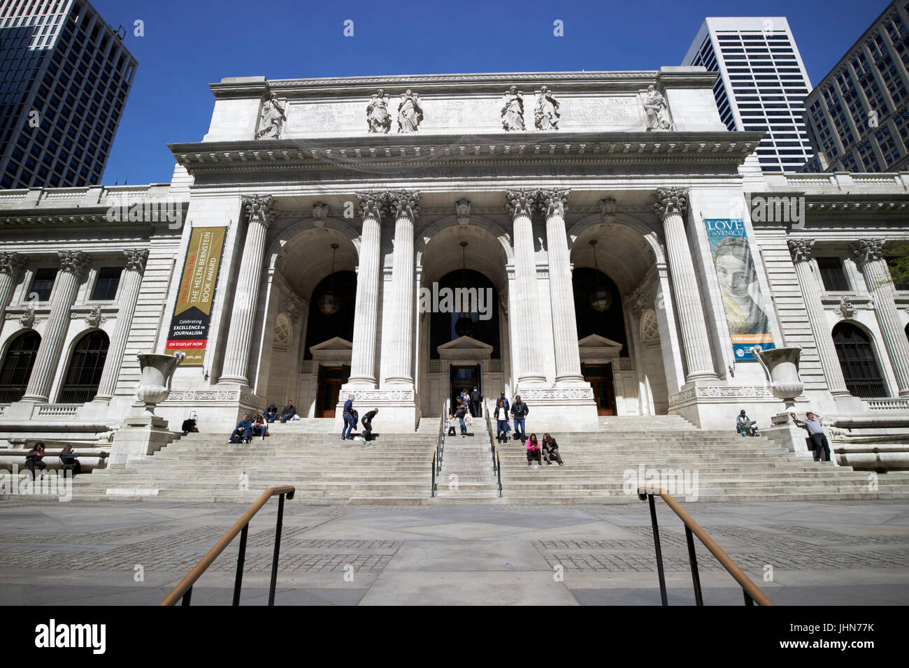 Der New York Public Library, New York City USA bauen Stockfoto