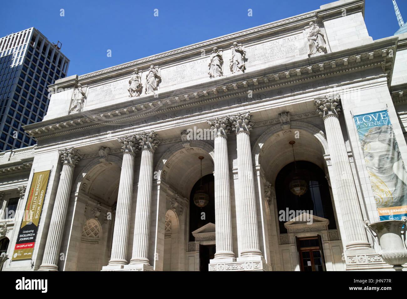 Der New York Public Library, New York City USA bauen Stockfoto
