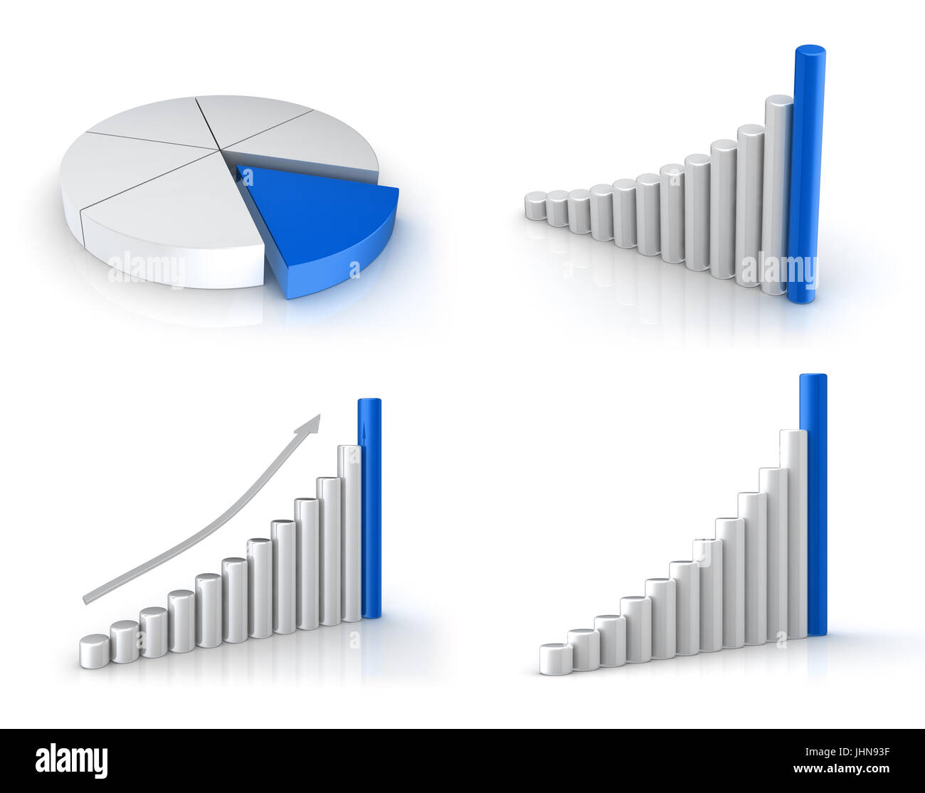 Business-Diagramme-Sets Stockfoto