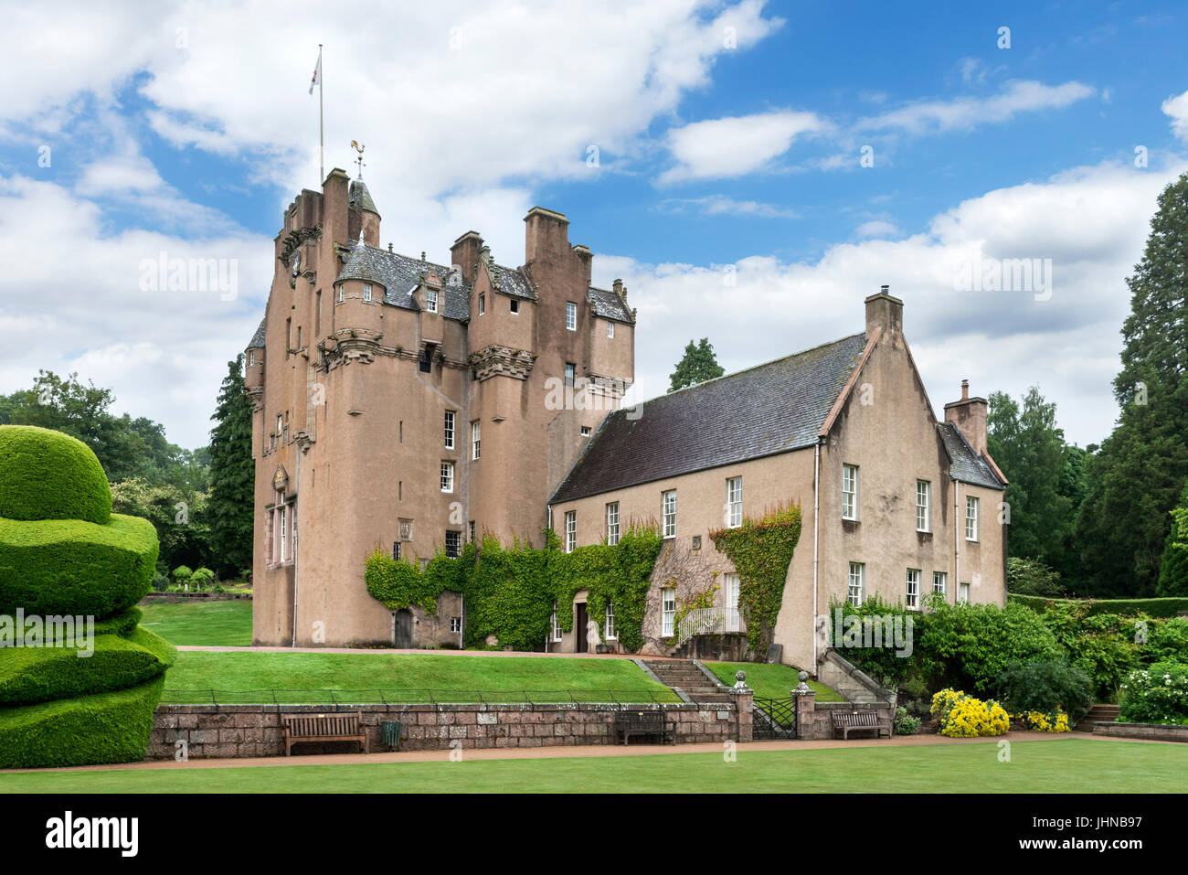 Crathes Castle, Banchory, Aberdeenshire, Schottland, UK Stockfoto