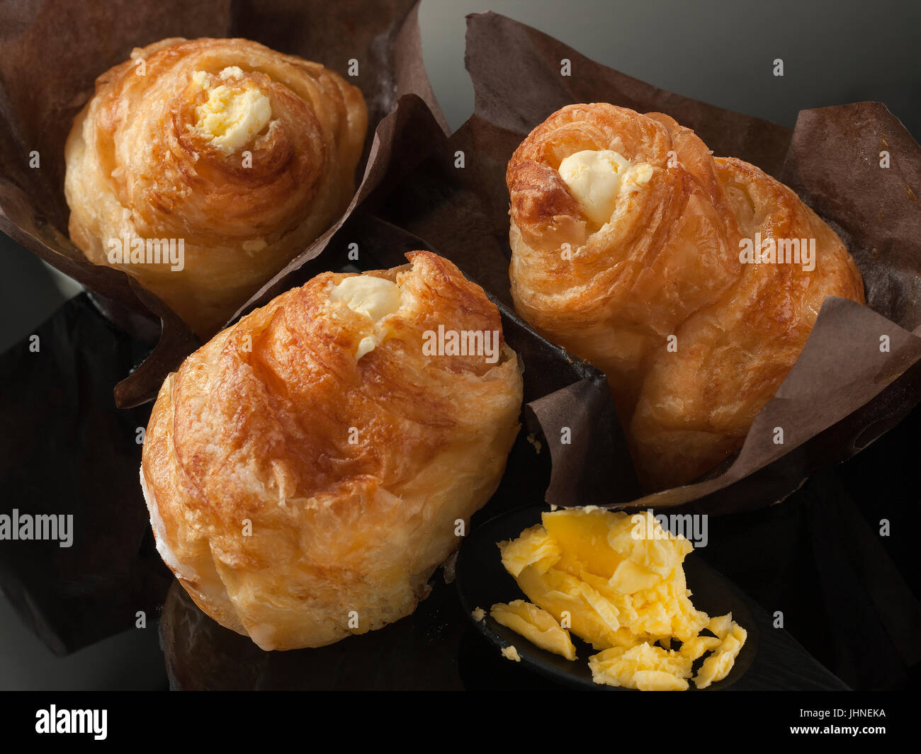 Creme Brot Bäckerei Kuchen süß für jeden Tag-Lebensstil Stockfoto