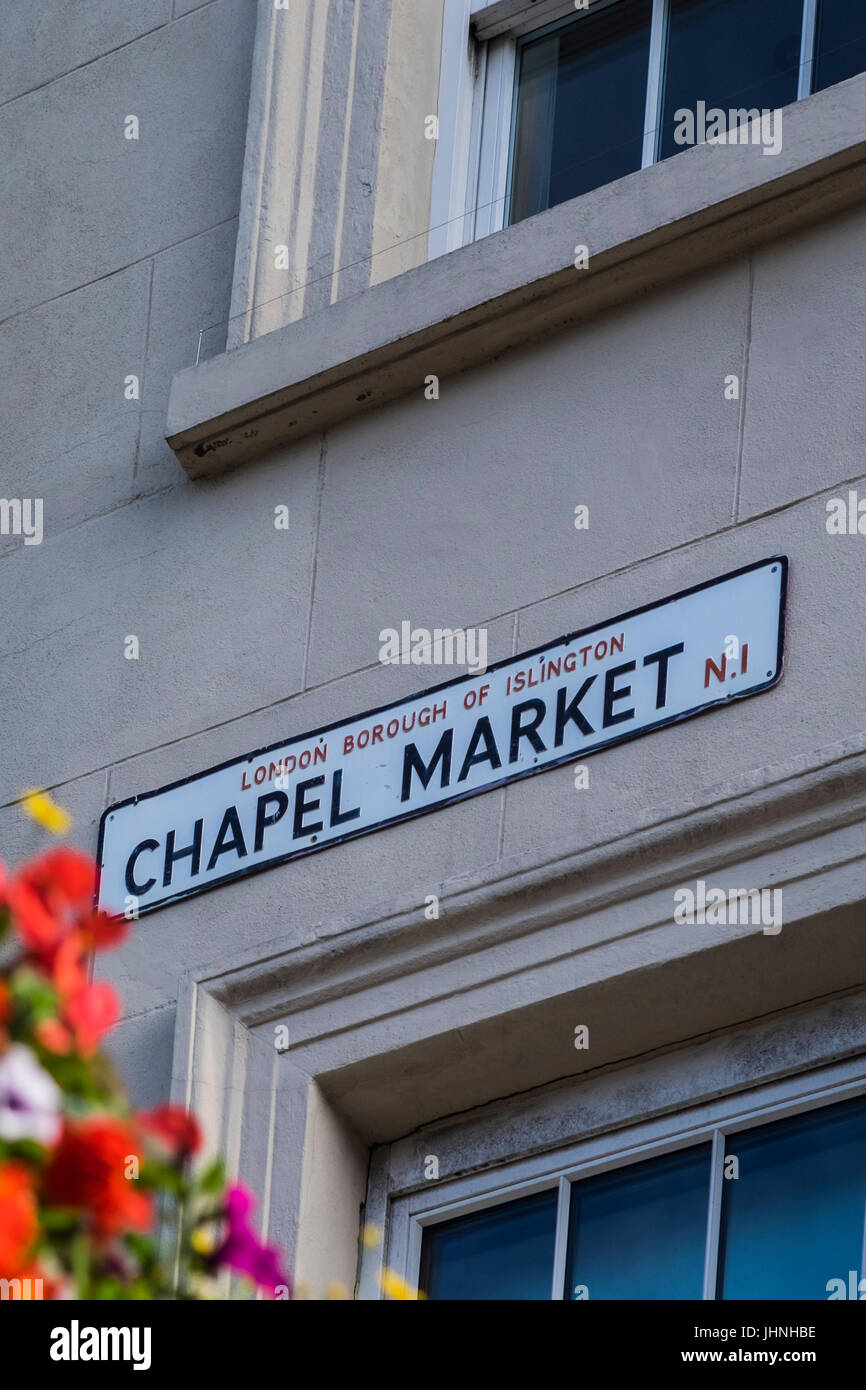 Der Chapel Street Market ist ein täglicher Markt auf Chapel Street, Stadtteil Islington, London, England, Vereinigtes Königreich Stockfoto
