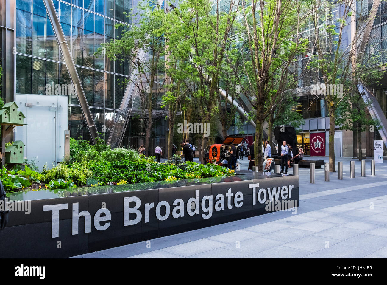 Der Broadgate Tower ist ein Wolkenkratzer in Londons wichtigsten Finanzviertel, die City of London, England, UK Stockfoto