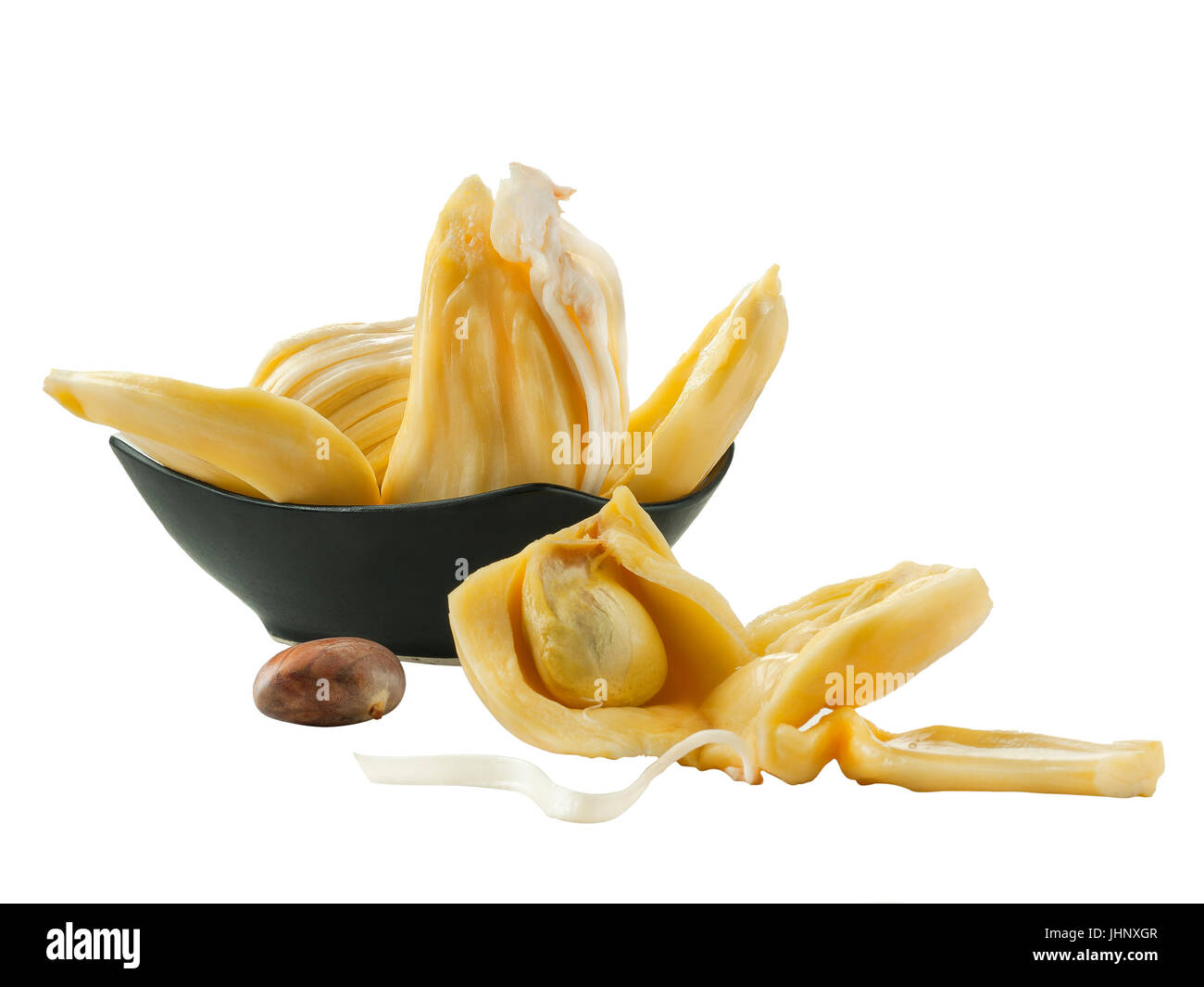 Jackfrucht isoliert auf weißem Hintergrund Stockfoto