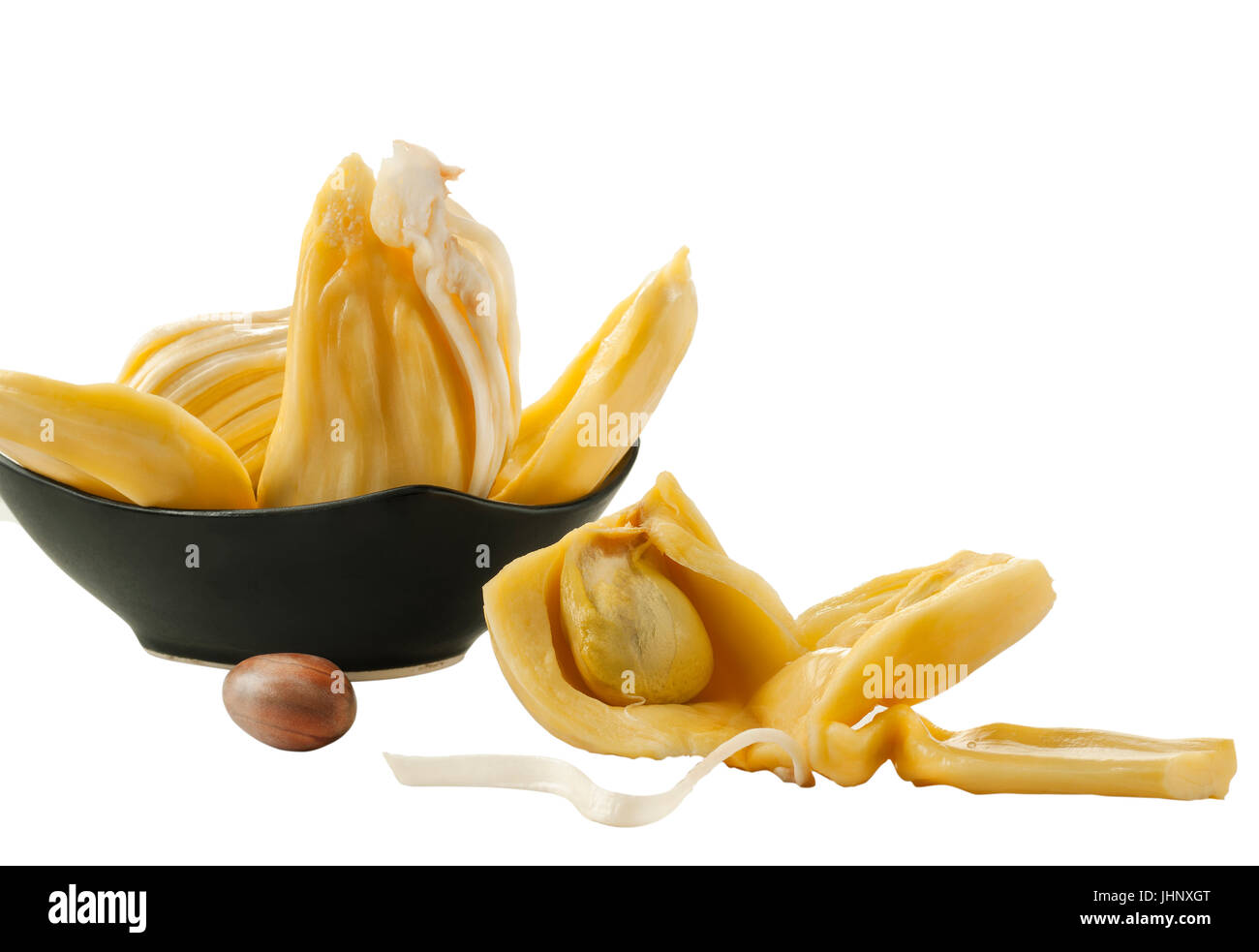 Jackfrucht isoliert auf weißem Hintergrund Stockfoto