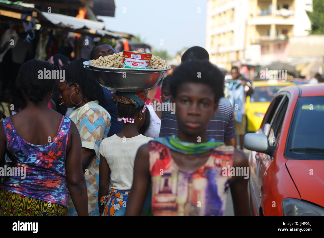 Ivory-Coast Frauen Skin Whitening Business Stockfoto