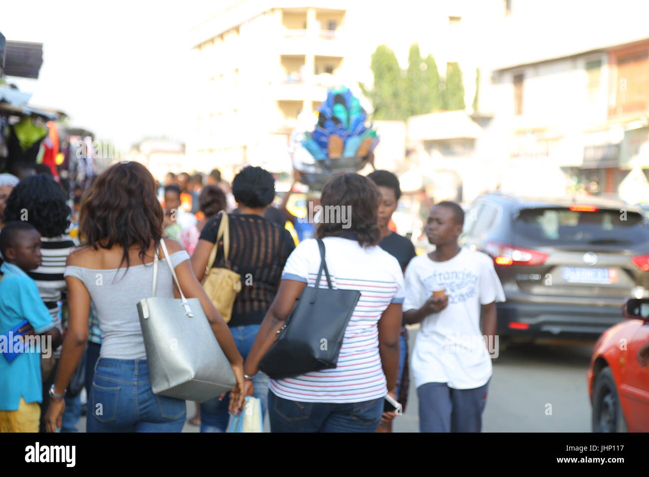 Ivory-Coast Frauen Skin Whitening Business Stockfoto