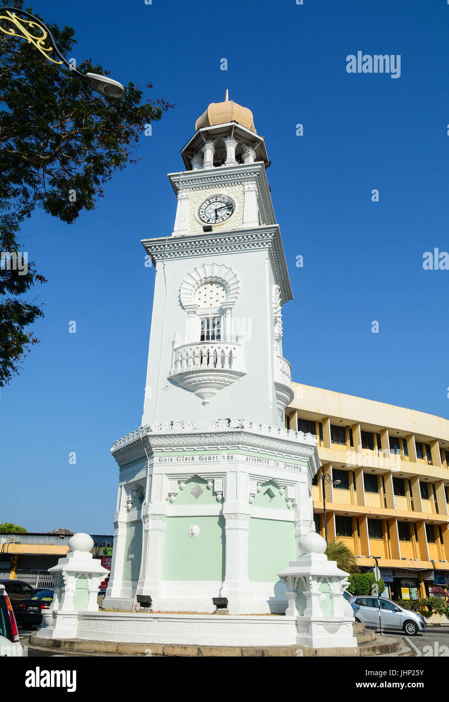 Penang, Malaysia 10. März 2016. Queen Victoria Memorial Clock Tower