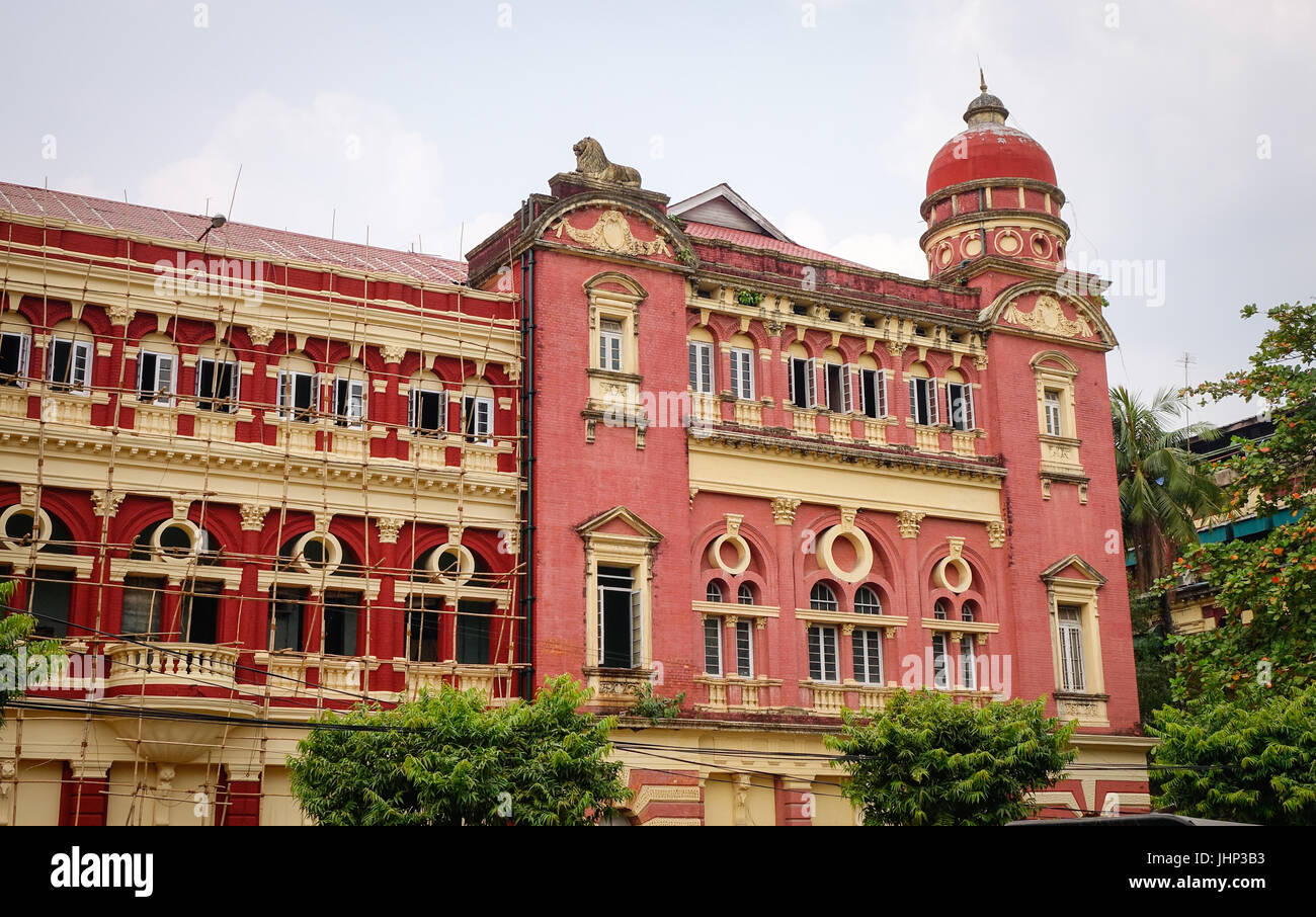 Yangon, Myanmar 26. Februar 2016. Der High Court Building in Yangon